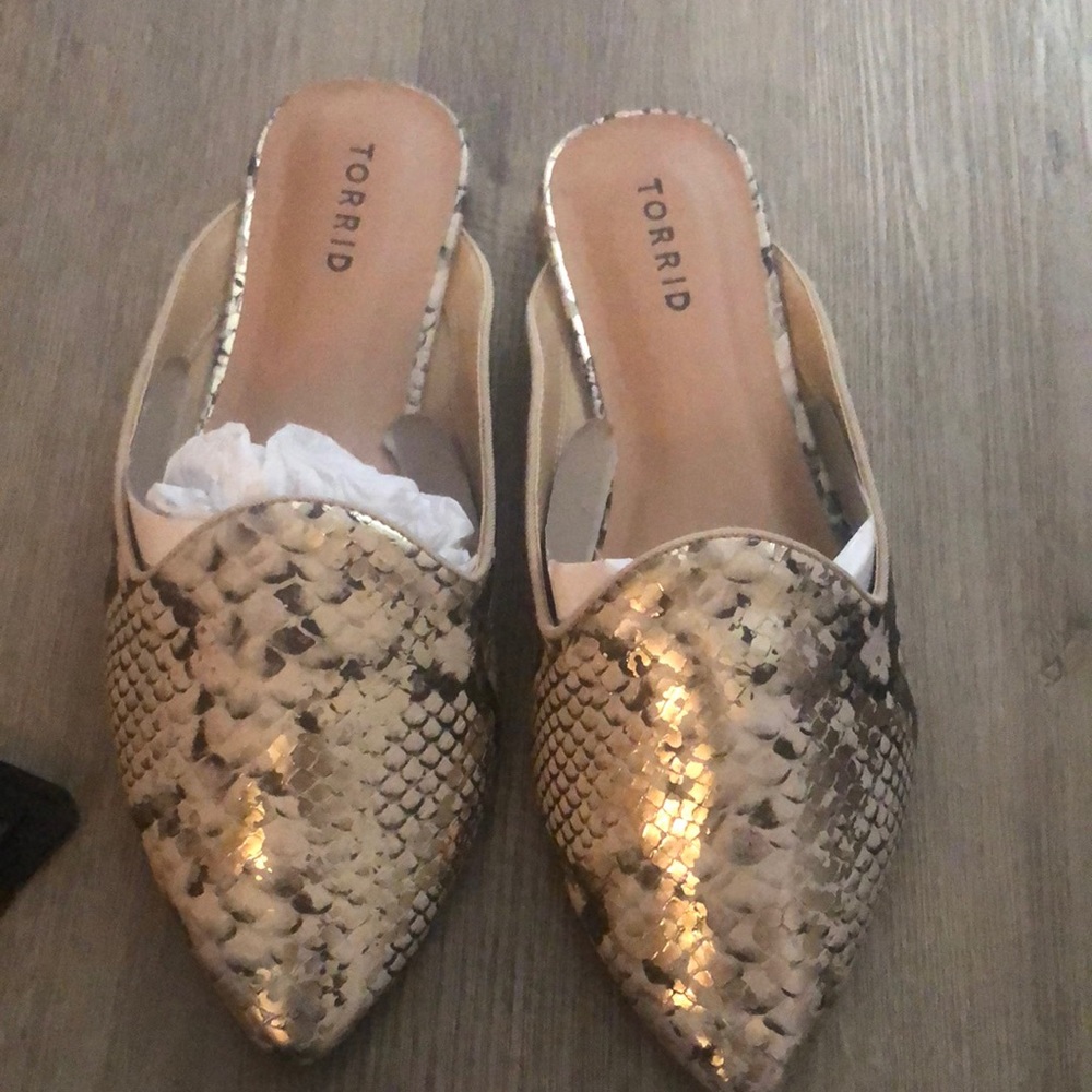 Torrid snake print mule loafer